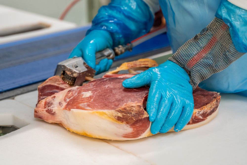 Trabajos de pulido del jamón